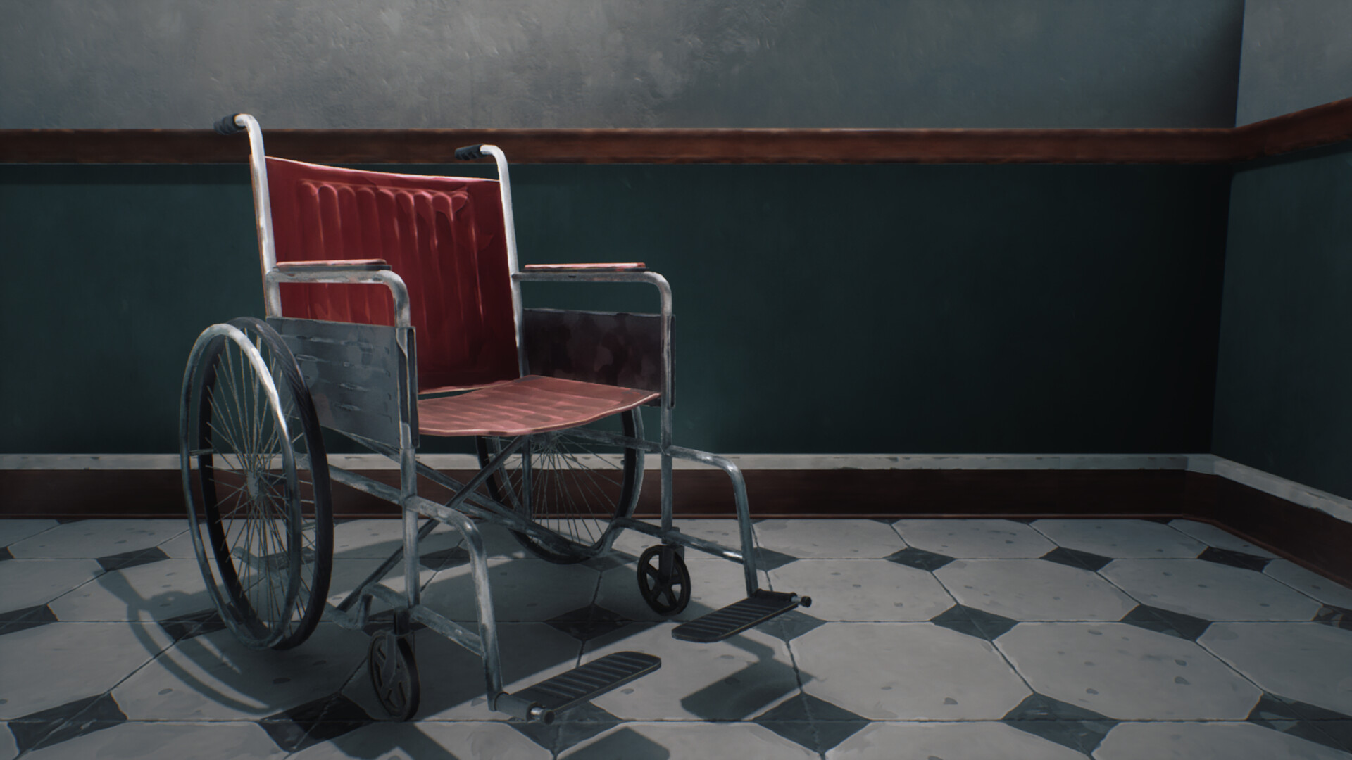 Wheelchair scene exploring a new art style